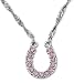 Pink Ice Lucky Horseshoe Necklace