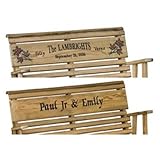 Outdoor 4 Foot Rollback Porch Swing *Treated Pine* Amish Made USA - PERSONALIZED WITH A MESSAGE OF YOUR CHOICE!!!