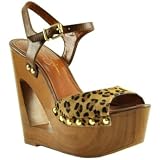 Jessica Simpson Women's Js-Nella Wedge Sandal,Brown,8 M US