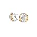 14K Yellow Gold and Sterling Silver 1/2 ct. Diamond Earrings