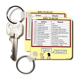 Rich Diesslins Funny Theology Cartoons - Athanasius - Gods To-Do List - Key Chains