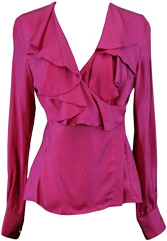 Elizabeth Mckay Women's Long Sleeve Silk Wrap Blouse 8 Jazz