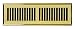Tools & Hardware : 4X14 Plastic Resin Polished Brass Louvered floor Register