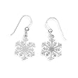 Sterling Silver Small Snowflake Earrings