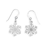 Sterling Silver Small Snowflake Earrings