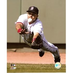 Coco Crisp Red Sox Diving for Ball 8x10 Photo