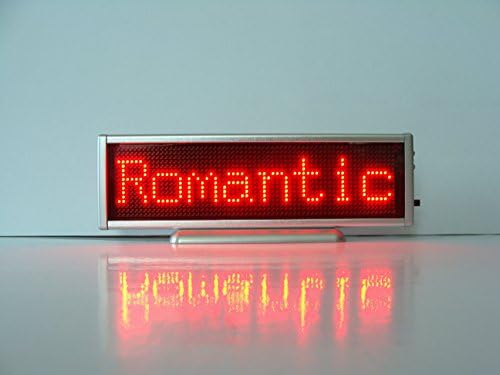 18cm Dot matrix:16x64 P2.5 Led Sign Text Message Scrolling Store Display Sign Programmable Rechargeable (RED)