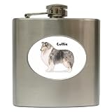 Collie Hip Flask (6 oz)