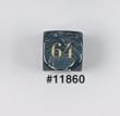 22mm (7/8) Backgammon Doubling Cube, Black with Gold