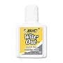 BIC, Wite-Out, Correction Fluid With Foam Applicator, Quick Dry, White, Pack Of 12