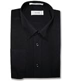 Men's Black Dress Shirt w/ Convertible Cuffs