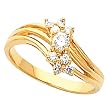 14K Yellow Gold Diamond Ring - 0.25 Ct.