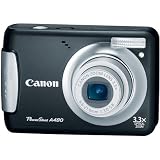 Canon PowerShot A480 10 MP Digital Camera with 3.3x Optical Zoom and 2.5-inch LCD (Black)
