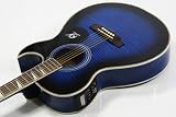 Lindo 2012 *SLIM* Blue Acoustic / Electro Acoustic Guitar (with integrated LCD Tuner/Pre-amp and XLR out) + *FREE carry bag and accessory pack!*