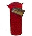 Heaventree 4-Inch-by-9-Inch Round Swirl Pillar Candle, Red