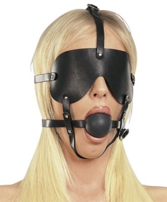 Produkt-Bild: Bondage Harness Ball Mund Knebel mit Augenbinde
