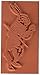 Deep Red Stamps White Rabbit Late Rubber Cling Stamp 1.5 x 3.25 inches