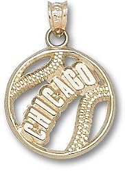 "Chicago" Cubs Pierced Baseball Charm/Pendant