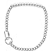 Weaver Leather Chain Goat Collar with Rubber Grip, Chrome Plated, 24-Inch