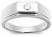 14k White Gold Men's Diamond Ring (1/5 cttw, H-I Color, I1-I2 Clarity)