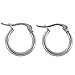 Areke Women's Cute Small Hoop Earrings Stainless Steel Ear Ring 3 Pairs a Set Color Silver