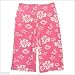 Girls Plaid Fish Printed Terry Capris