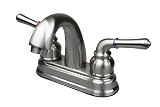Ultra UF18343CP Two-Handle Lavatory Faucet with Pop-Up Drain, Brushed Nickel Finish