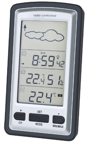 Bresser 7010777 TemeoTrend C – Kompakte Wetterstation mit Trendvorhersage, inklusiv Außensender