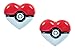 Pokemon Pokeball Heart Stud Earrings