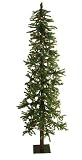 7' Pre-Lit Natural Alpine Artificial Christmas Tree - Clear Lights