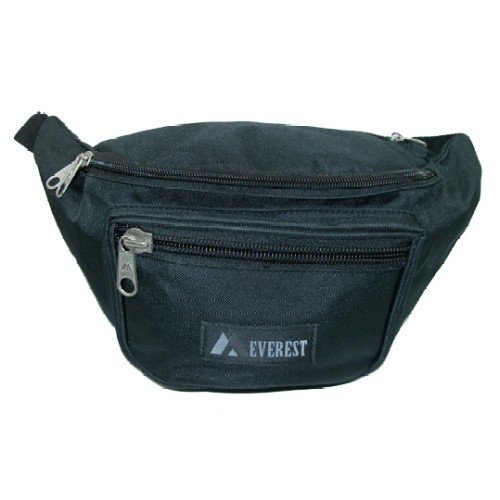 Large Size Fabric Waist Pack (Black)