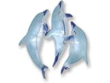 Clearly Charming Dolphins Silver & Enamel Pin