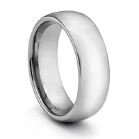 6MM Tungsten Carbide Classic Wedding Band Ring (Available Sizes 4-11 Including Half Sizes) (7.5)