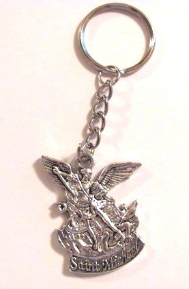 Blessed By Pope Benedetto XVI St Saint Michael Keychain