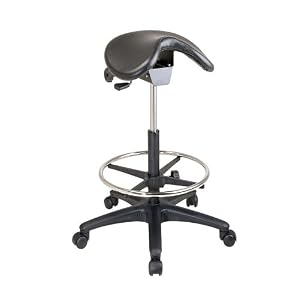 Backless Stool, Saddle Seat, 22 1/2″x22 1/2″x25″ 35″, Black (OSPST205) Category: Stools