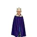 CHILDRENS KING COSTUME - PURPLE CLOKE AND GOLD CROWN 3-8 YRS
