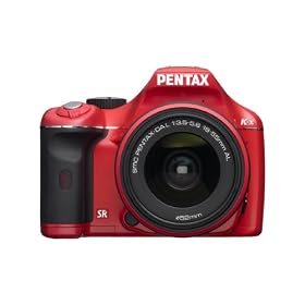 Pentax - K-x - Appareil photo reflex numérique - CMOS 12,4 Mpix - Ecran LCD 2,7" + Objectif DA-L 18-55mm +chargeur - Rouge