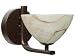 Besa Lighting 1WB-420083-BR Bronze Neva Contemporary / Modern Single Light Wall Sconce with Mocha Glass from the Neva Collection