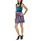 Juniors' Xhilaration&reg; Chiffon Tank Dress - Teal/Burgandy