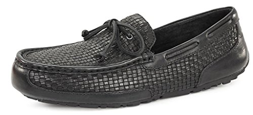 UGG Australia Men's Chester Woven Black Leather Slipper 15 M US