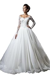 Satin/Tulle Floral Print Long Sleeves Off the Shoulder Lace Applique Sheer  Dress