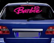 BARBIE Giant 28" long Vinyl STICKER / DECAL Hot Pink