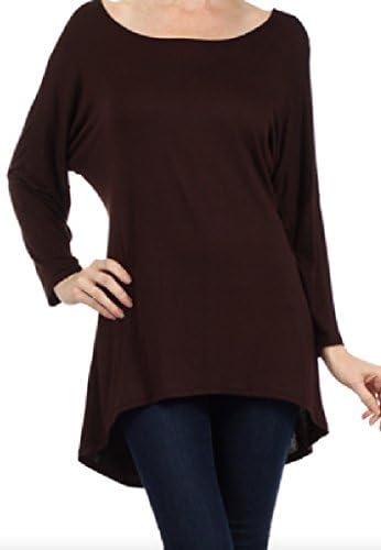 Solid Loose Fit Hi Lo Women's Top