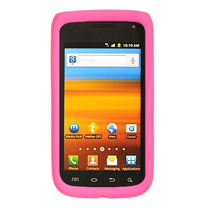 T-Mobile Samsung Exhibit II 4G Silicone Skin Soft Phone Cover - Hot Pink