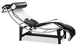 ITALMODERN Corbusier Lounge; Black&White Cowhide