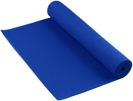 Milliard 1/4" Extra Thick Extremely Durable, Non-Slip Premium Yoga Mat/Exercise Mat, Toxin Free - 72" x 24" - Blue