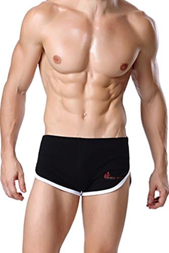 Misseurous Men's Underwear Comfortable Cotton Arrow Pants Boxers (XL, Black)