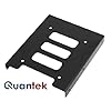 Quantek Black Metal 2.5" to 3.5" SSD Mounting Adapter Bracket Hard Drive Holder