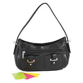 Embassy Zippered Faux Leather Handbag
