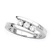 3 Diamond Promise Ring 1/2 ct. in 14K White Gold